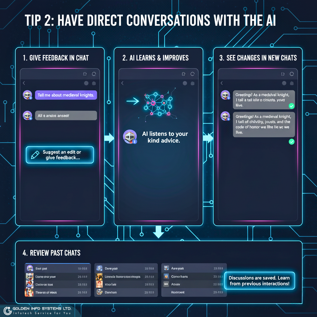 Have direct conversations with the AI