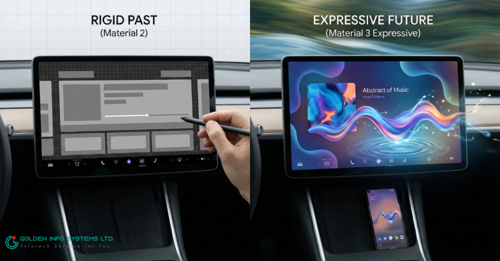 Android Auto Wavy Progress Bar. The "Material 3 Expressive" Design Language