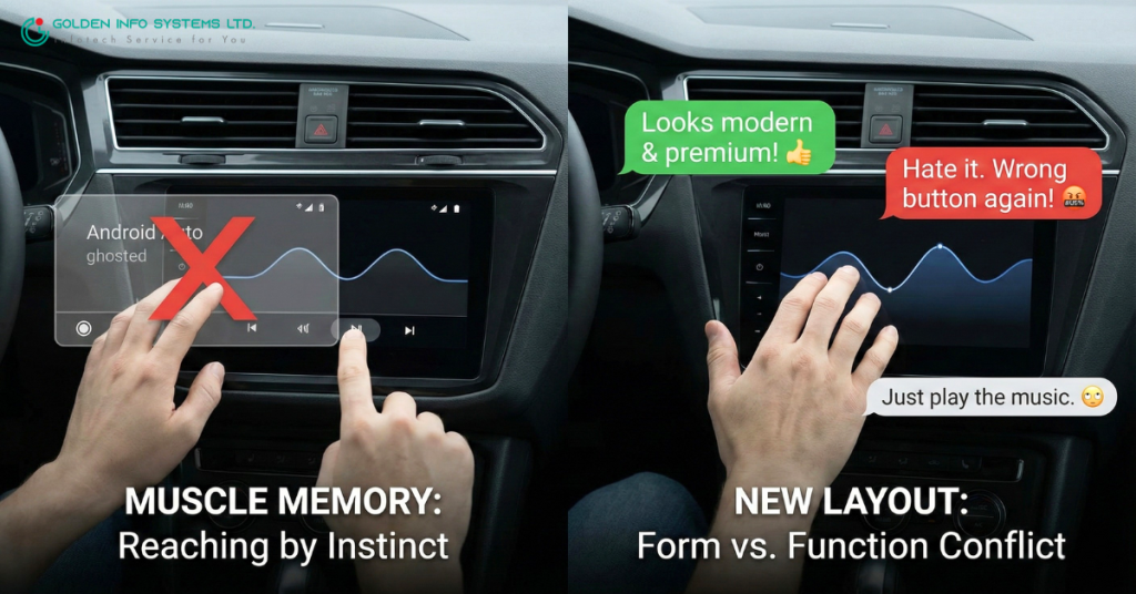 Android Auto Wavy Progress Bar. The Controversy: Muscle Memory and Button Layouts