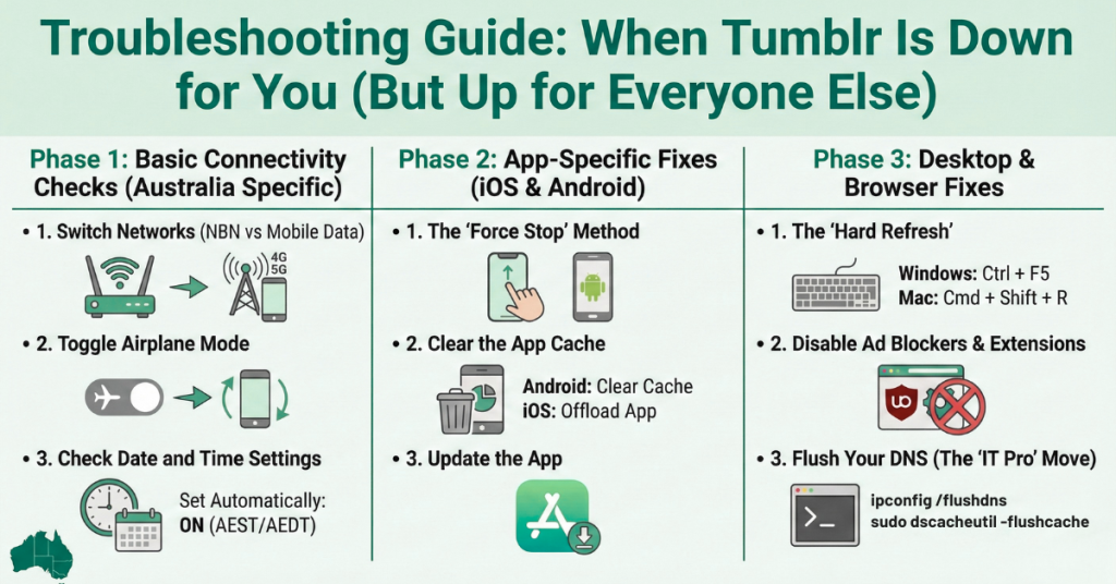 Troubleshooting Guide: When Tumblr Is Down for You (But Up for Everyone Else)